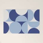 day dream geometry abstract blue Welcome Mat Gallery Image 1