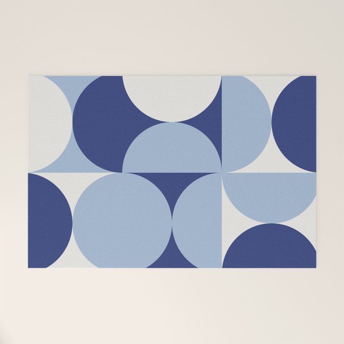 day dream geometry abstract blue Welcome Mat Gallery Image 1
