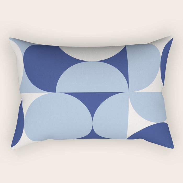 day dream geometry abstract blue Rectangular Pillow Gallery Image 1