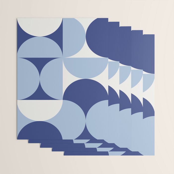 day dream geometry abstract blue Wrapping Paper Gallery Image 3