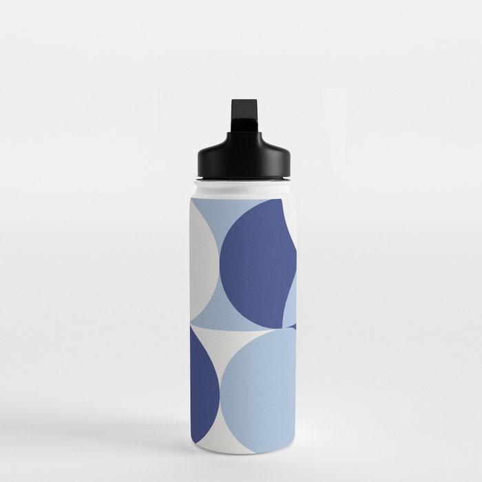 day dream geometry abstract blue Water Bottle Gallery Image 3
