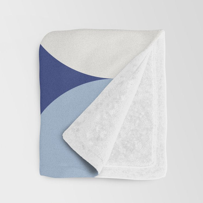 day dream geometry abstract blue Throw Blanket Gallery Image 3
