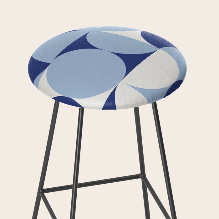 day dream geometry abstract blue Stool Gallery Image 2