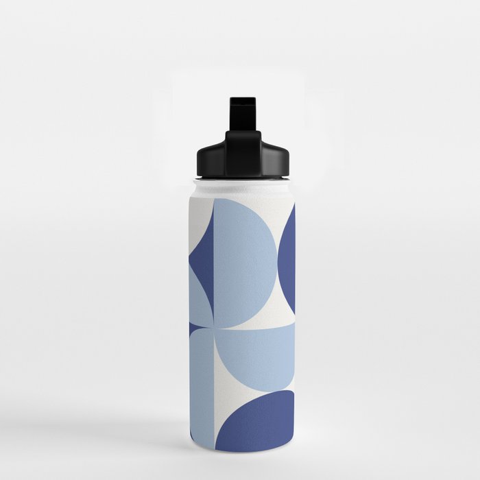 day dream geometry abstract blue Water Bottle Gallery Image 2