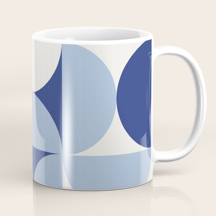 day dream geometry abstract blue Coffee Mug Gallery Image 1