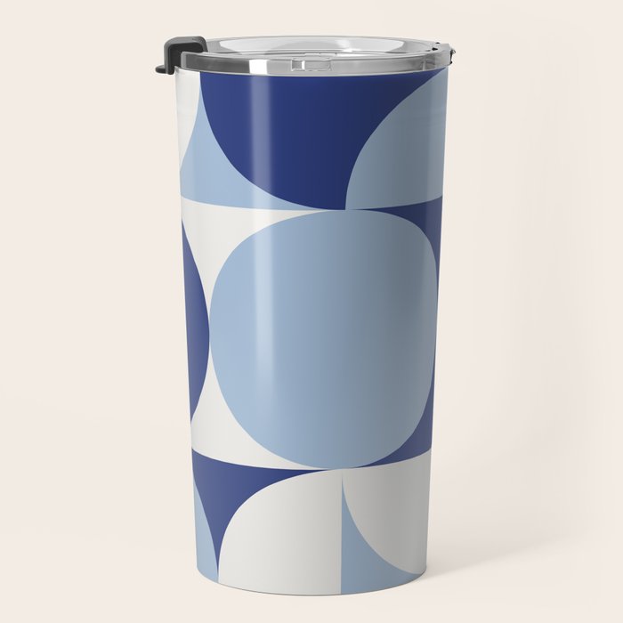 day dream geometry abstract blue Travel Mug Gallery Image 3