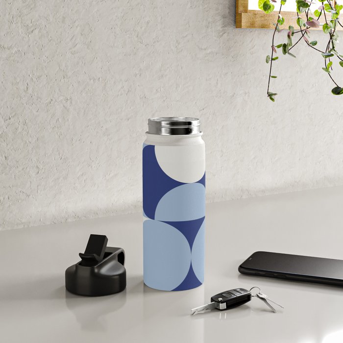 day dream geometry abstract blue Water Bottle Gallery Image 4