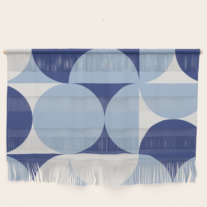 day dream geometry abstract blue Wall Hanging Gallery Image 1