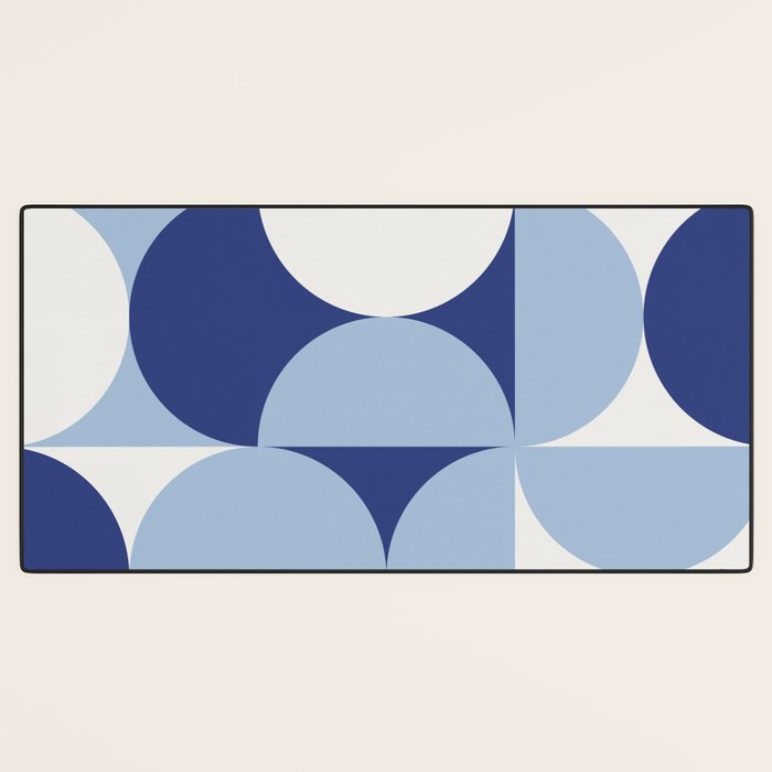 day dream geometry abstract blue Desk Mat Gallery Image 3