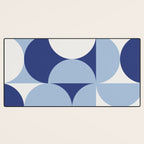 day dream geometry abstract blue Desk Mat Gallery Image 3