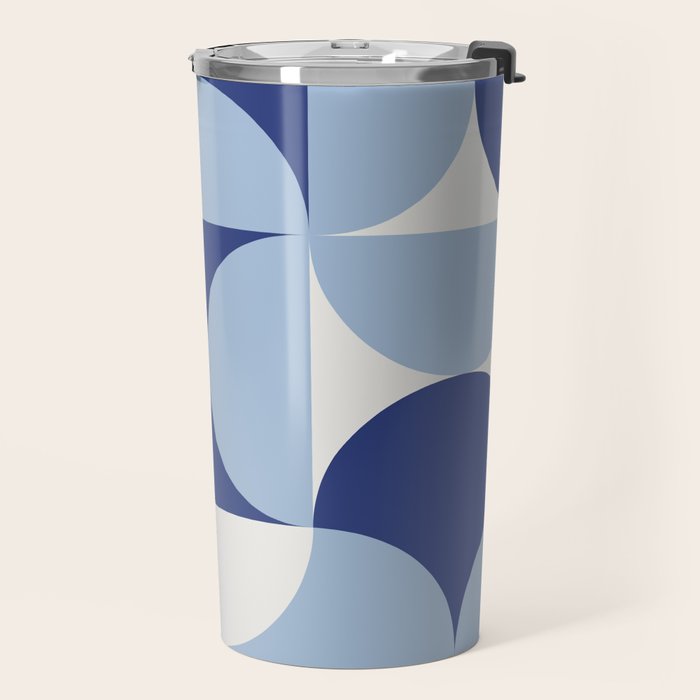 day dream geometry abstract blue Travel Mug Gallery Image 2