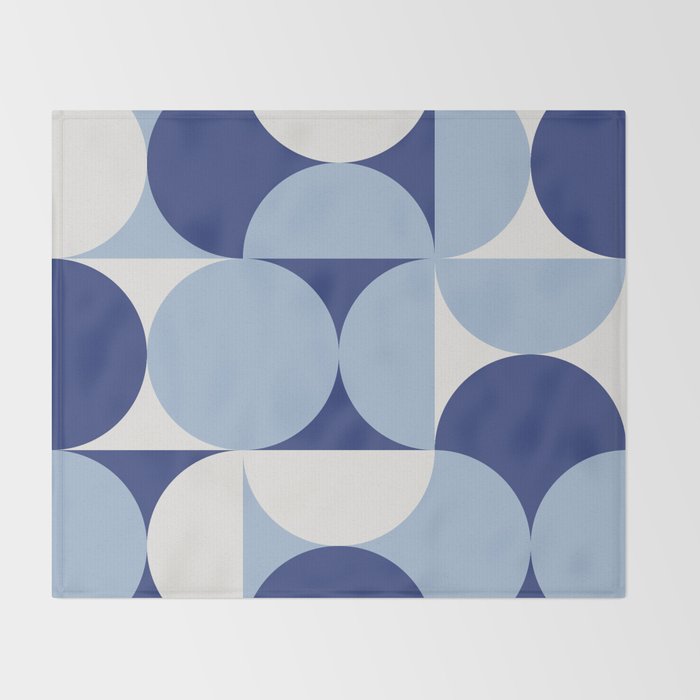 day dream geometry abstract blue Throw Blanket Gallery Image 2