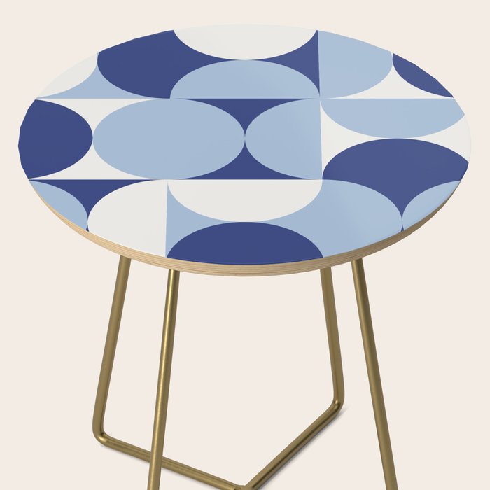 day dream geometry abstract blue Side Table Gallery Image 2