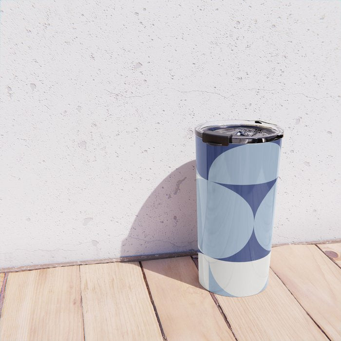 day dream geometry abstract blue Travel Mug Gallery Image 4