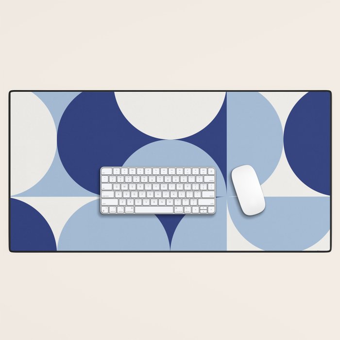 day dream geometry abstract blue Desk Mat Gallery Image 1