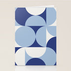 day dream geometry abstract blue Stationery Card Gallery Image 2