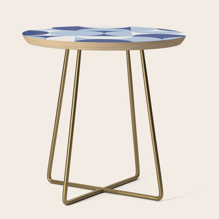 day dream geometry abstract blue Side Table Gallery Image 1