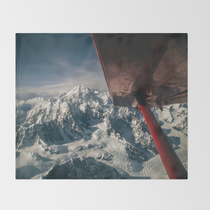 Flying Around Denali Throw Blanket Gallery Image 2