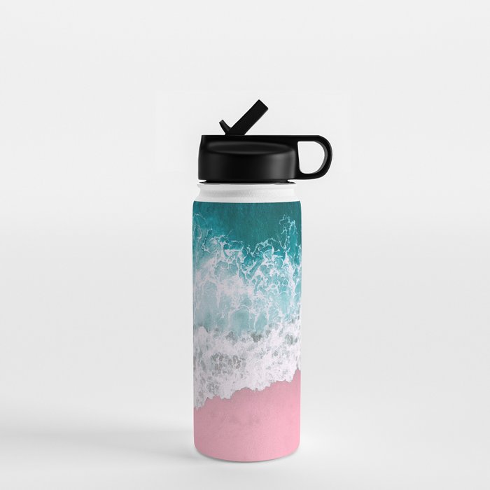 Turquoise Sea Pastel Beach Water Bottle Gallery Image 1