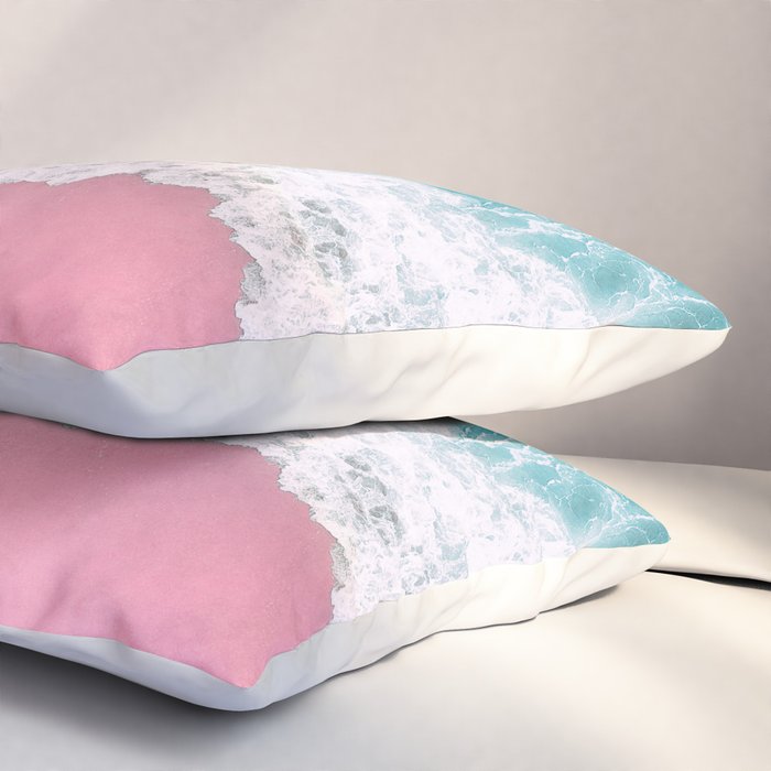 Turquoise Sea Pastel Beach Pillow Sham Gallery Image 3