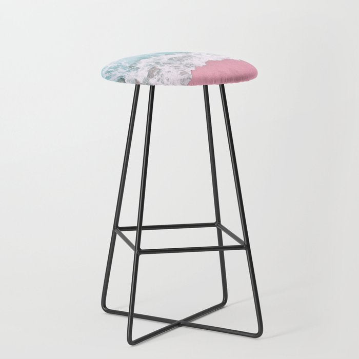 Turquoise Sea Pastel Beach Stool Gallery Image 1