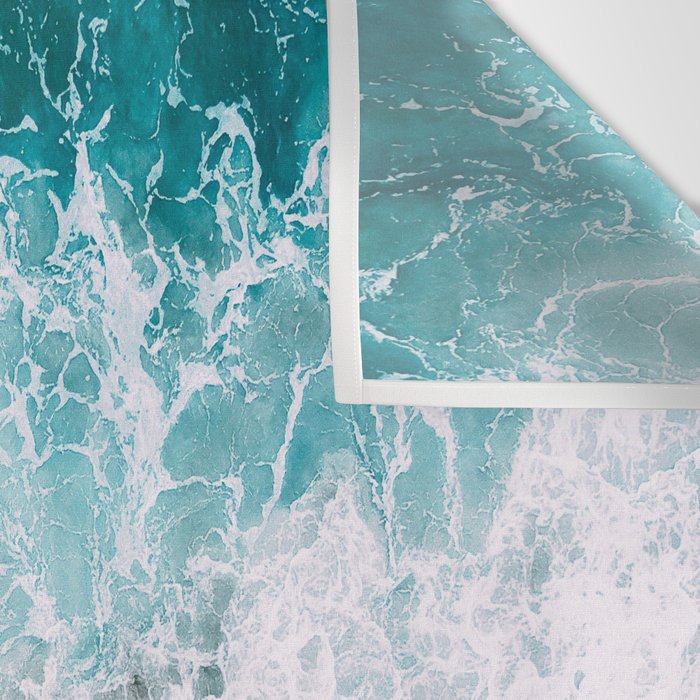Turquoise Sea Pastel Beach Wall Tapestry Gallery Image 3