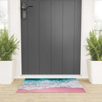 Turquoise Sea Pastel Beach Welcome Mat Gallery Image 3