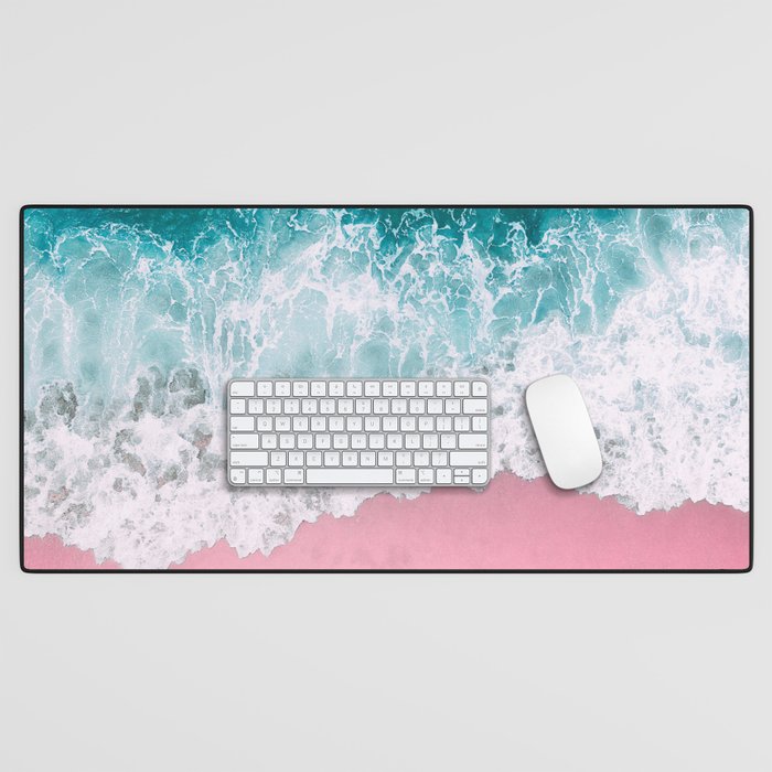 Turquoise Sea Pastel Beach Desk Mat Gallery Image 1