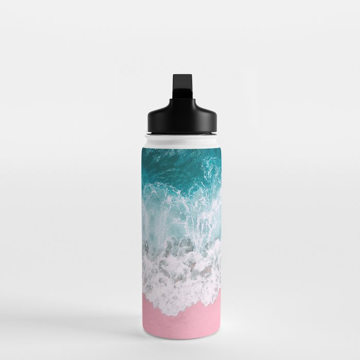 Turquoise Sea Pastel Beach Water Bottle Gallery Image 3