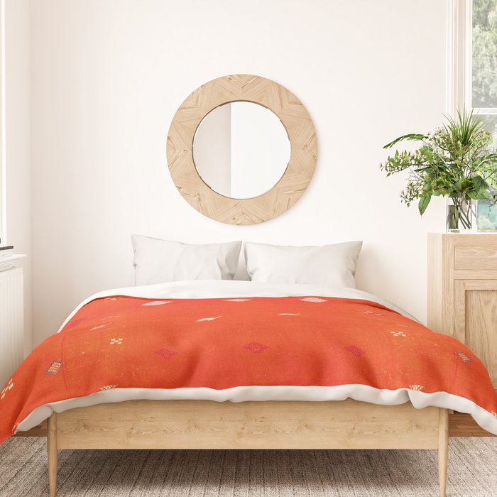 N6 | Vintage Orange Anthropologie Moroccan Artwork. Duvet Cover Gallery Image 3
