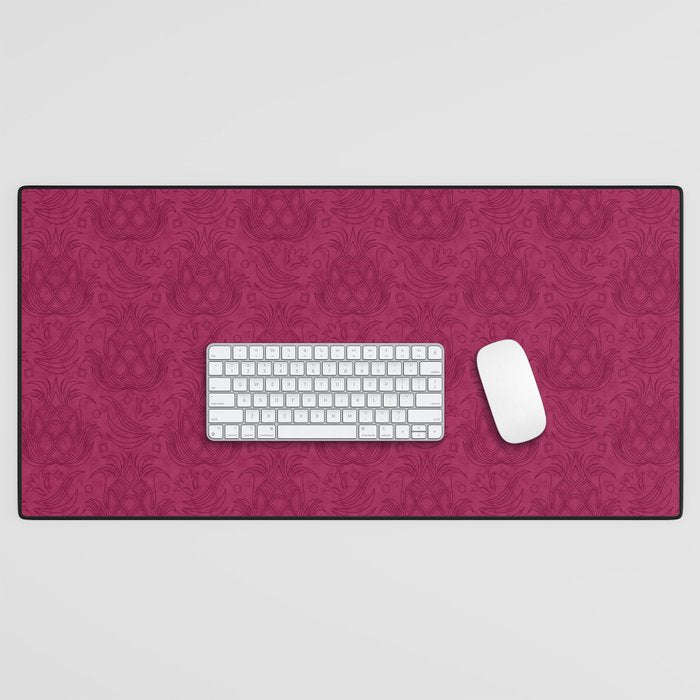 Pineapple Deco // Raspberry Swirl Desk Mat Gallery Image 1