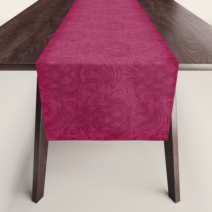 Pineapple Deco // Raspberry Swirl Table Runner Gallery Image 1