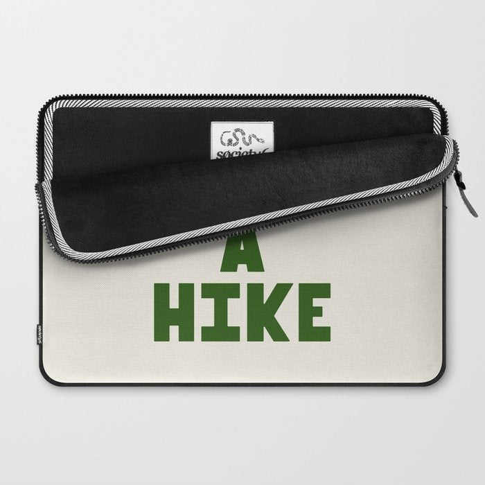 Take a Hike in Green and Beige Laptop Sleeve Gallery Image 2