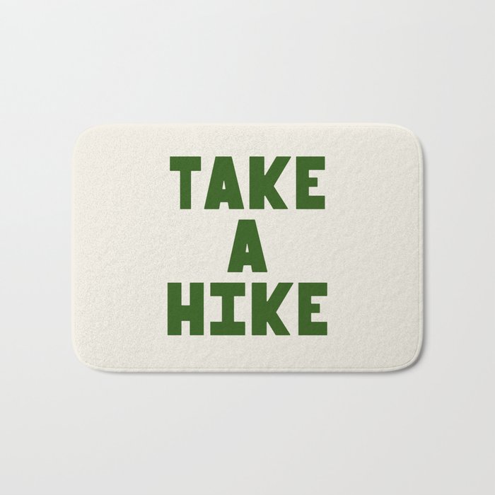 Take a Hike in Green and Beige Bath Mat Gallery Image 1
