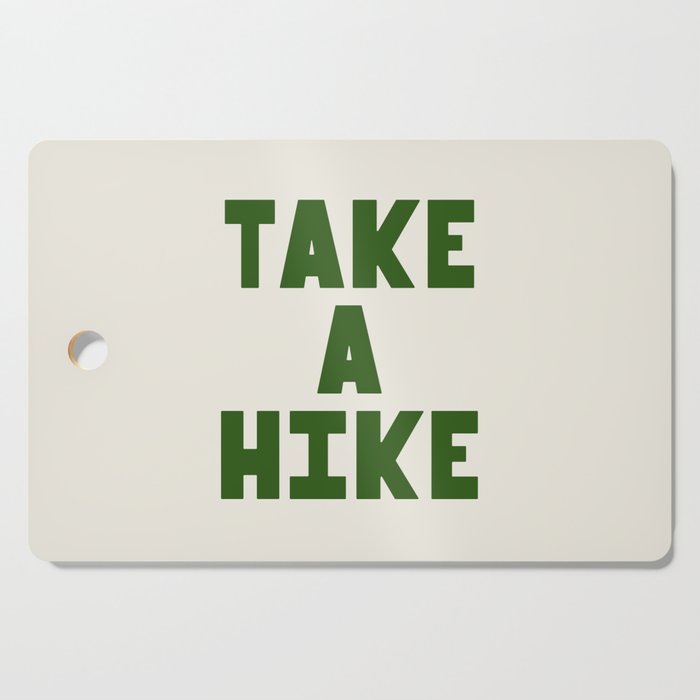 Take a Hike in Green and Beige Cutting Board Gallery Image 1