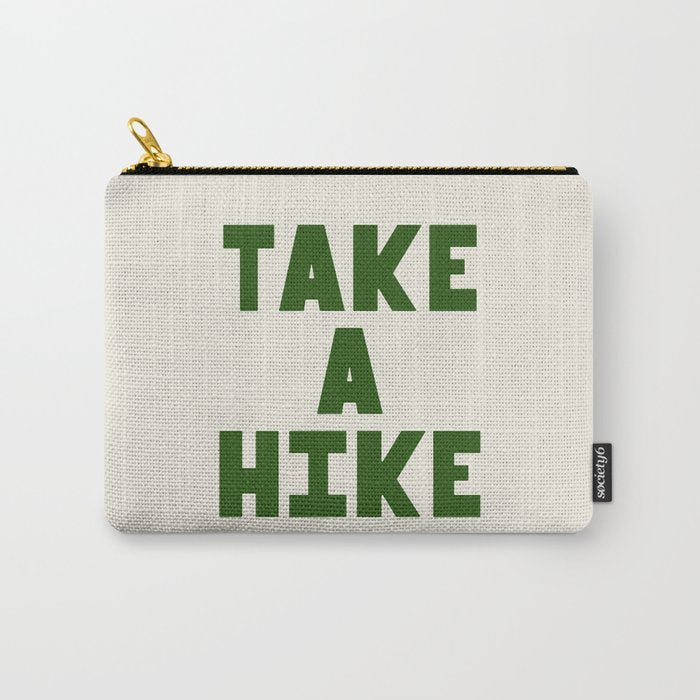 Take a Hike in Green and Beige Carry All Pouch Gallery Image 1