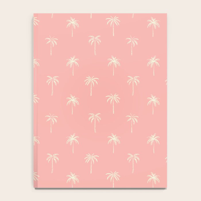 Pink summer palm tree doodle art pattern Notebook Gallery Image 4