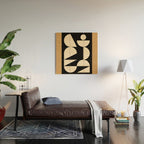 Modern geometric shapes 45 Wood Wall Art Gallery Image 2