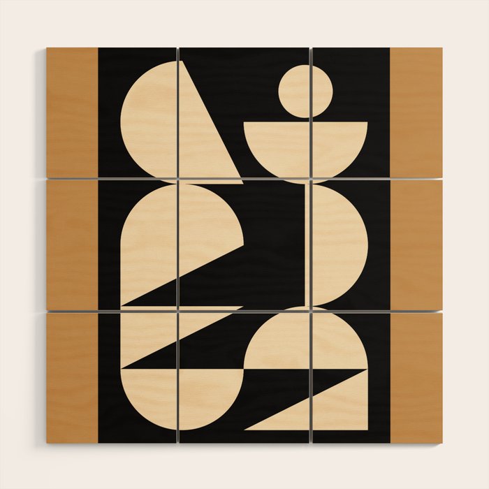 Modern geometric shapes 45 Wood Wall Art Gallery Image 1