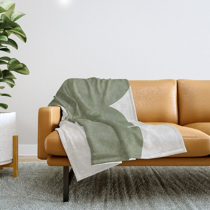Greeny Modern Form Throw Blanket Gallery Image 1