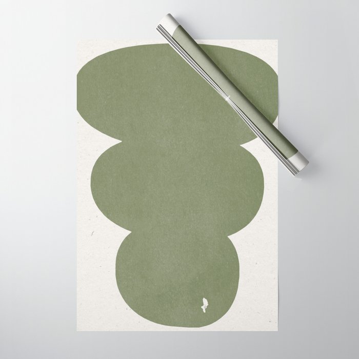Greeny Modern Form Wrapping Paper Gallery Image 1