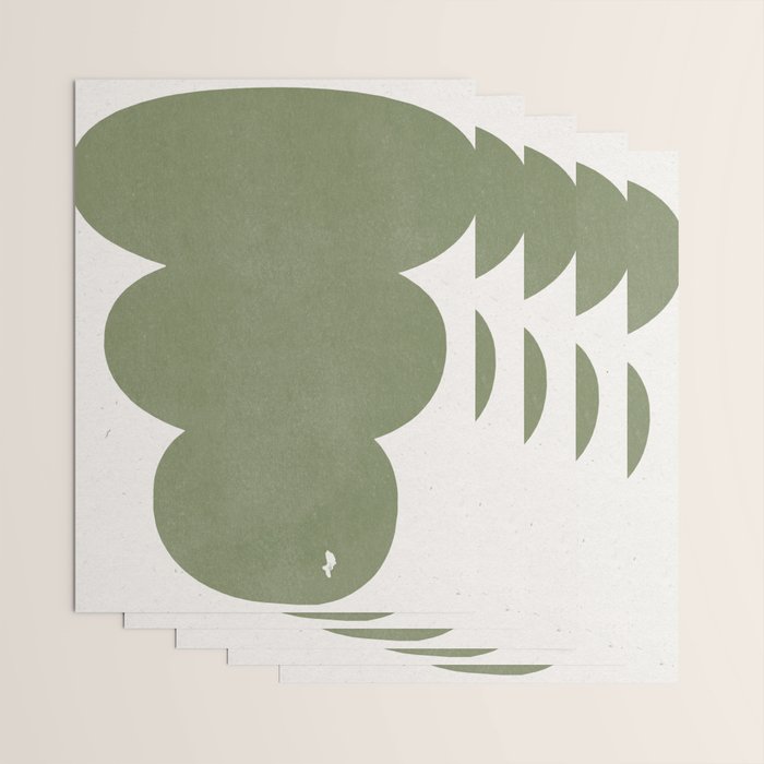 Greeny Modern Form Wrapping Paper Gallery Image 3