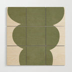 Greeny Modern Form Wood Wall Art Gallery Image 1