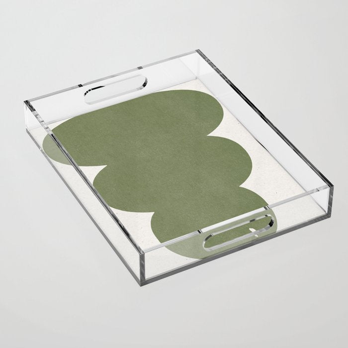 Greeny Modern Form Acrylic Tray Gallery Image 1