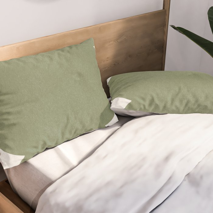 Greeny Modern Form Pillow Sham Gallery Image 2
