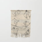 Minimal Skiers Line Art 2 Wall Hanging Gallery Image 1
