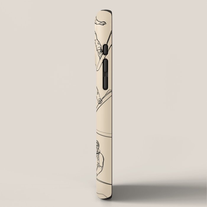 Minimal Skiers Line Art 2 iPhone Case Gallery Image 2
