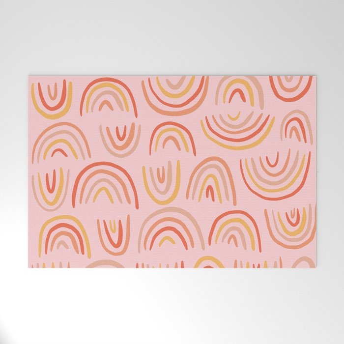 Rainbow Print Welcome Mat Gallery Image 1