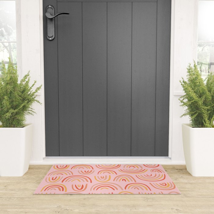 Rainbow Print Welcome Mat Gallery Image 3