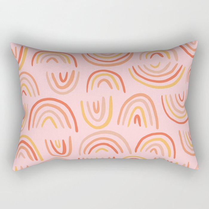 Rainbow Print Rectangular Pillow Gallery Image 1
